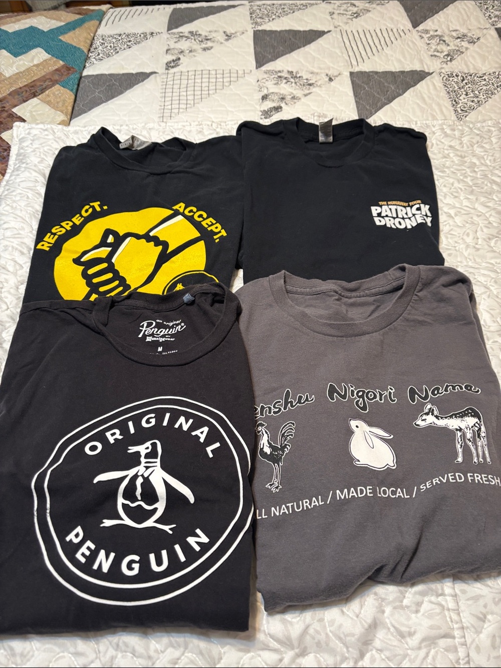 2/Gildan-1 Penguin & 1 Sushi SIZE M